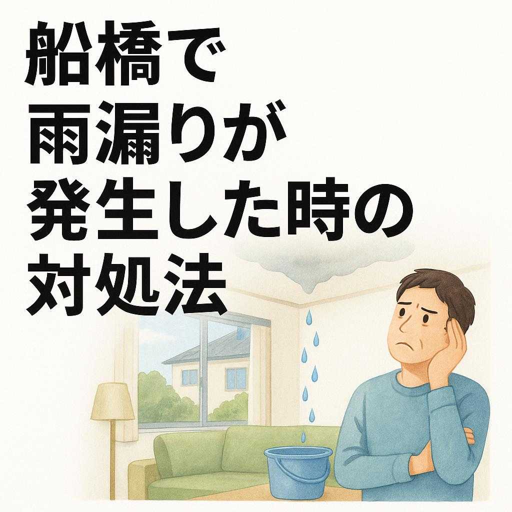 船橋で雨漏りが発生した時の対処法