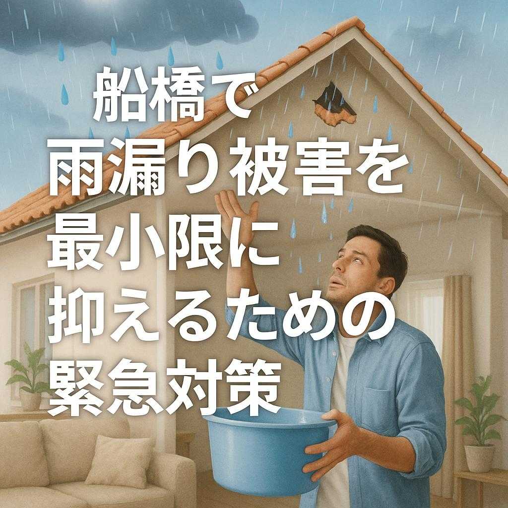 船橋で雨漏り被害を最小限に抑えるための緊急対策