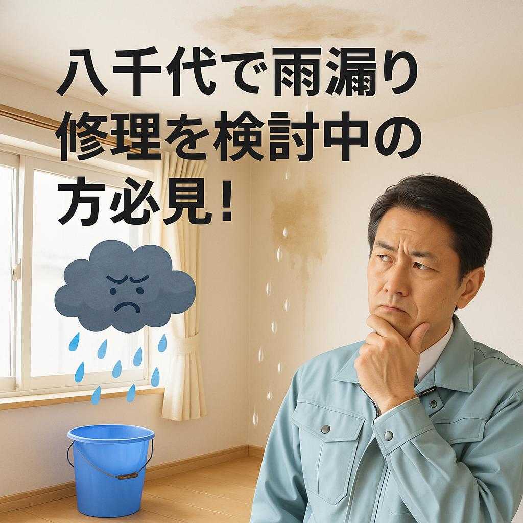 八千代で雨漏り修理を検討中の方必見！