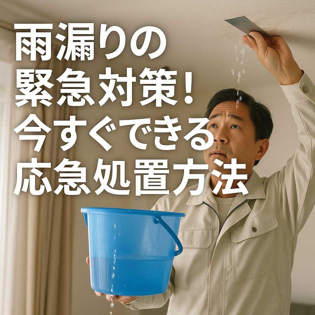 雨漏りの緊急対策!今すぐできる応急処置方法