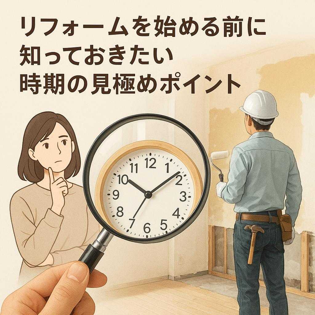 リフォームを始める前に知っておきたい時期の見極めポイント