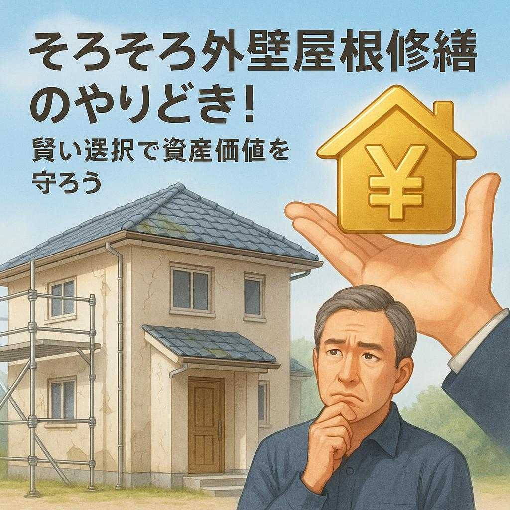 そろそろ外壁屋根修繕のやりどき！賢い選択で資産価値を守ろう