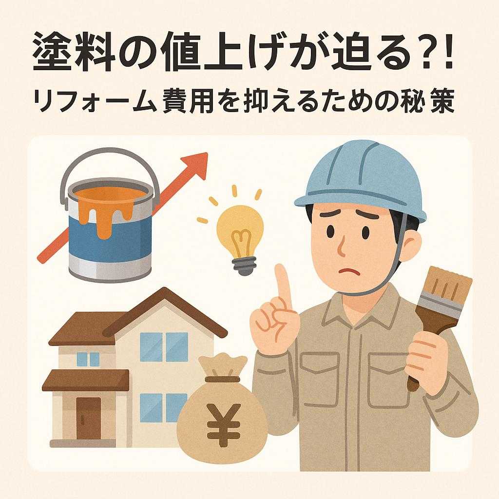 塗料の値上げが迫る?! リフォーム費用を抑えるための秘策