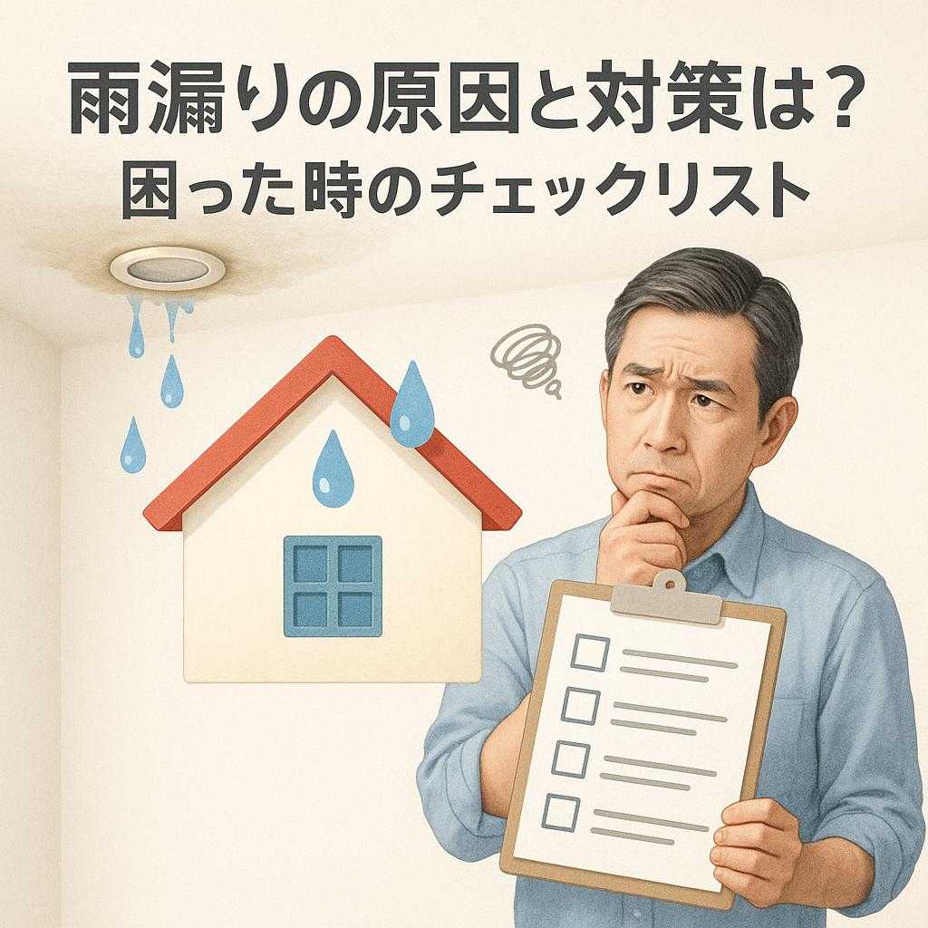 雨漏りの原因と対策は？困った時のチェックリスト