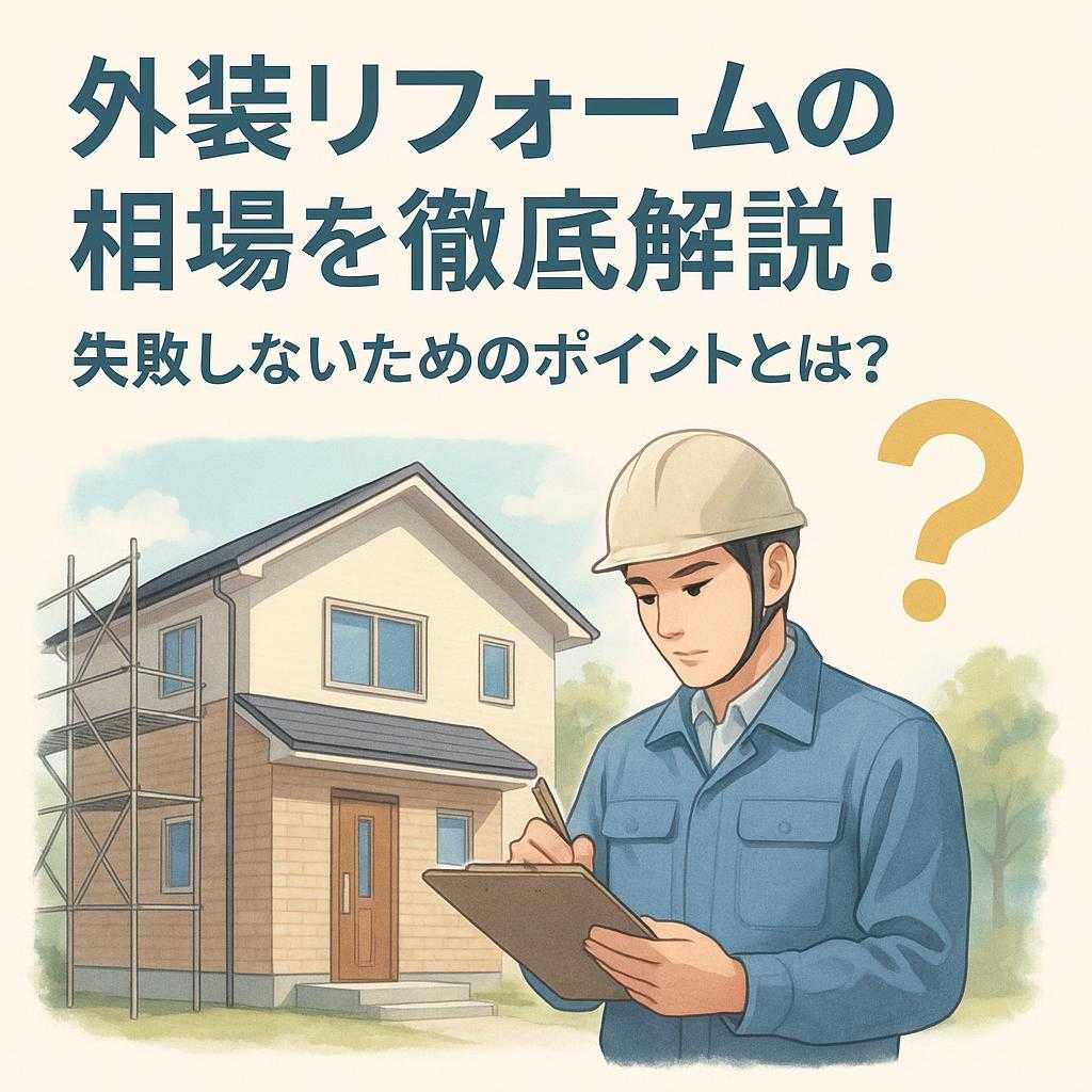 外装リフォームの相場を徹底解説！失敗しないためのポイントとは？