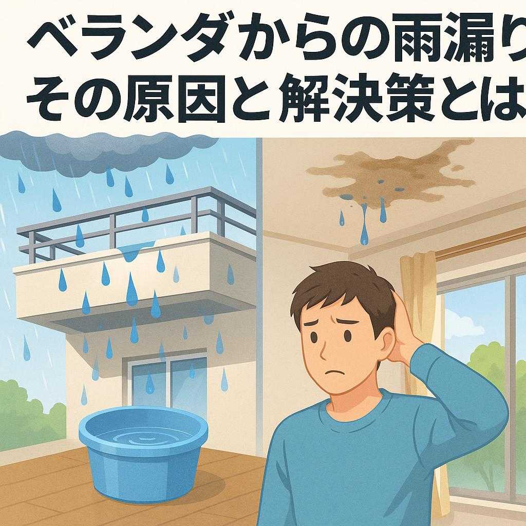 ベランダからの雨漏り！その原因と解決策とは