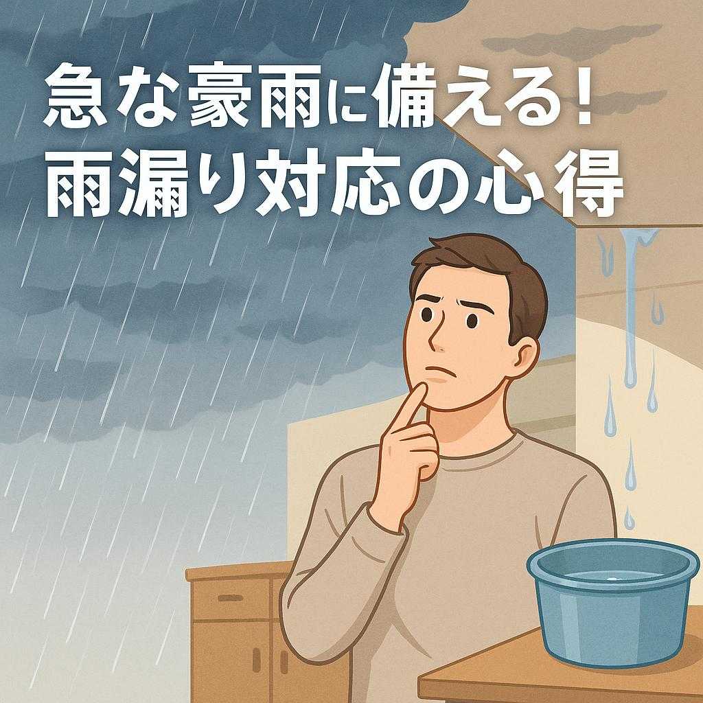 急な豪雨に備える！雨漏り対応の心得