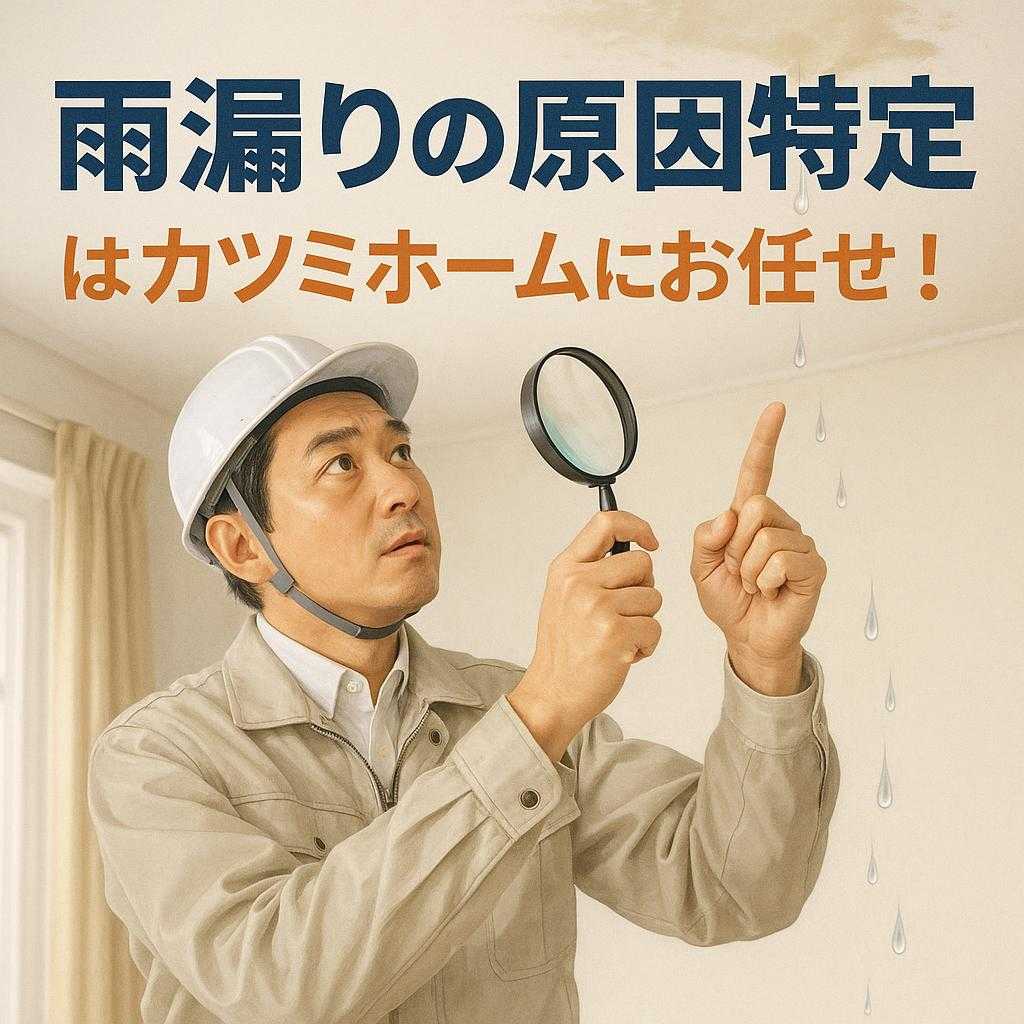 雨漏りの原因特定はカツミホームにお任せ!