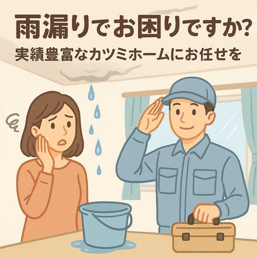 雨漏りでお困りですか？実績豊富なカツミホームにお任せを