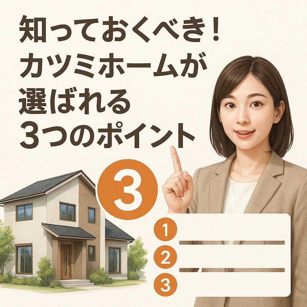 知っておくべき！カツミホームが選ばれる3つのポイント