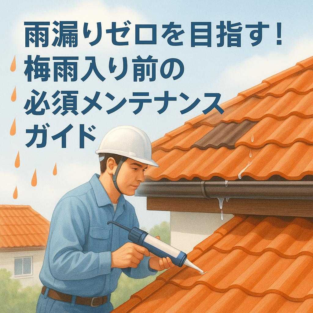 雨漏りゼロを目指す!梅雨入り前の必須メンテナンスガイド