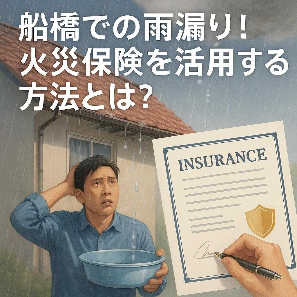 船橋での雨漏り！火災保険を活用する方法とは？