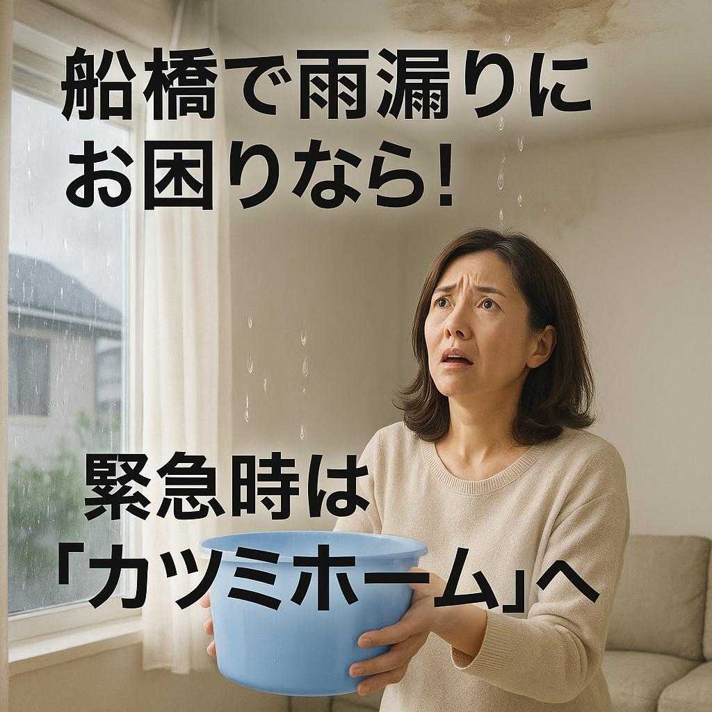 船橋で雨漏りにお困りなら！緊急時は「カツミホーム」へ