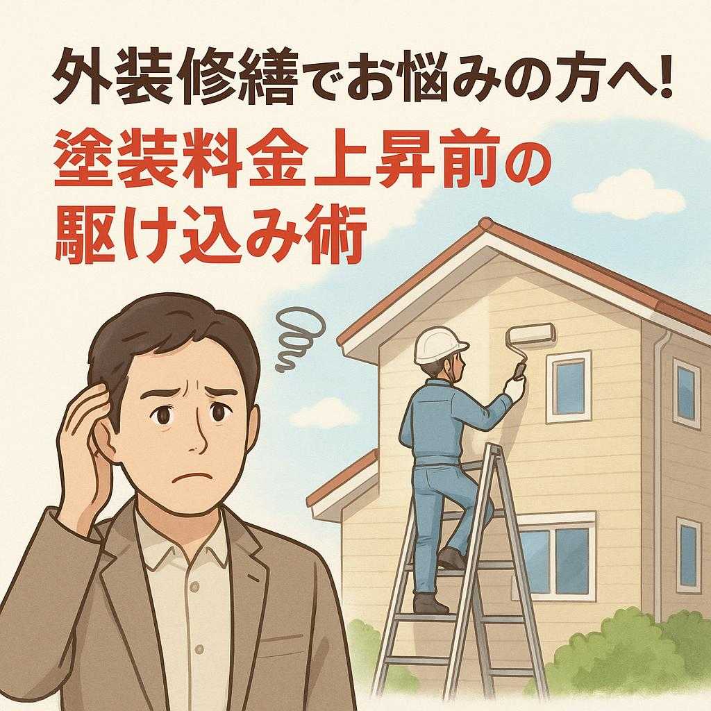 外装修繕でお悩みの方へ！塗装料金上昇前の駆け込み術