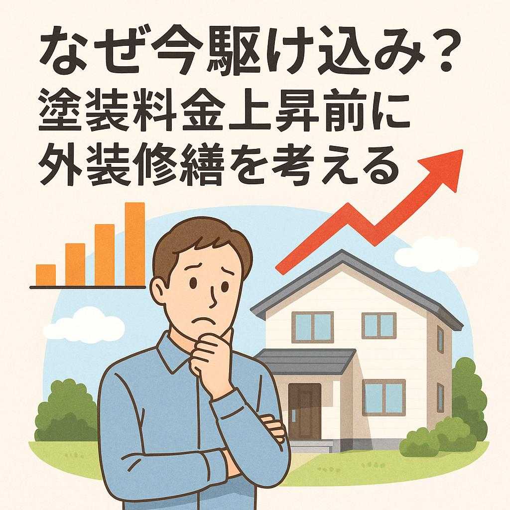 なぜ今駆け込み？塗装料金上昇前に外装修繕を考える