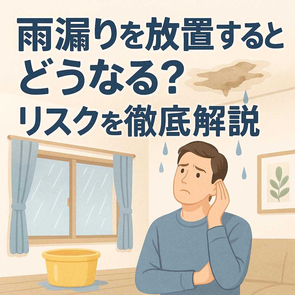 雨漏りを放置するとどうなる?リスクを徹底解説