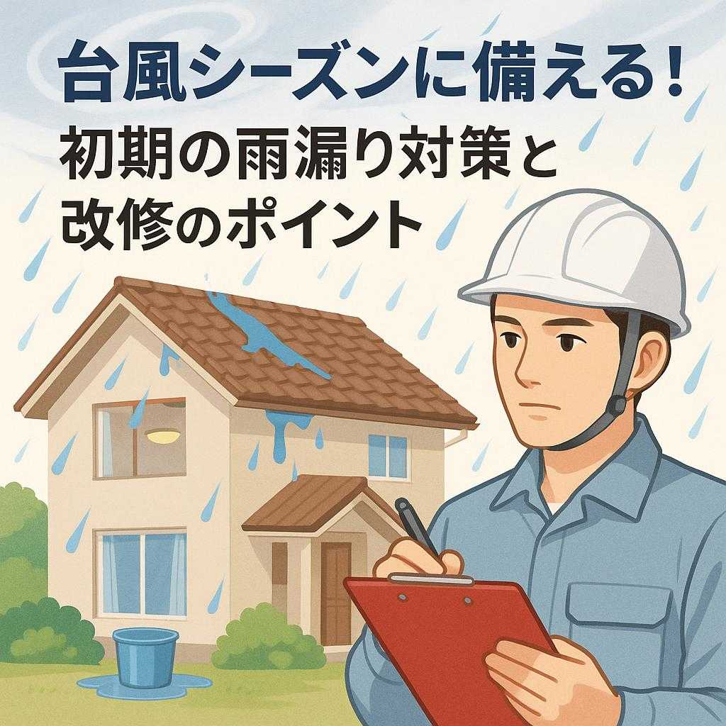 台風シーズンに備える!初期の雨漏り対策と改修のポイント