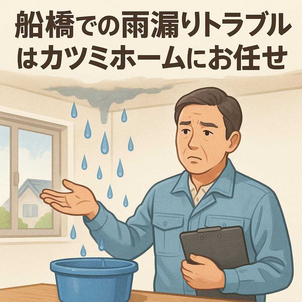 船橋での雨漏りトラブルはカツミホームにお任せ