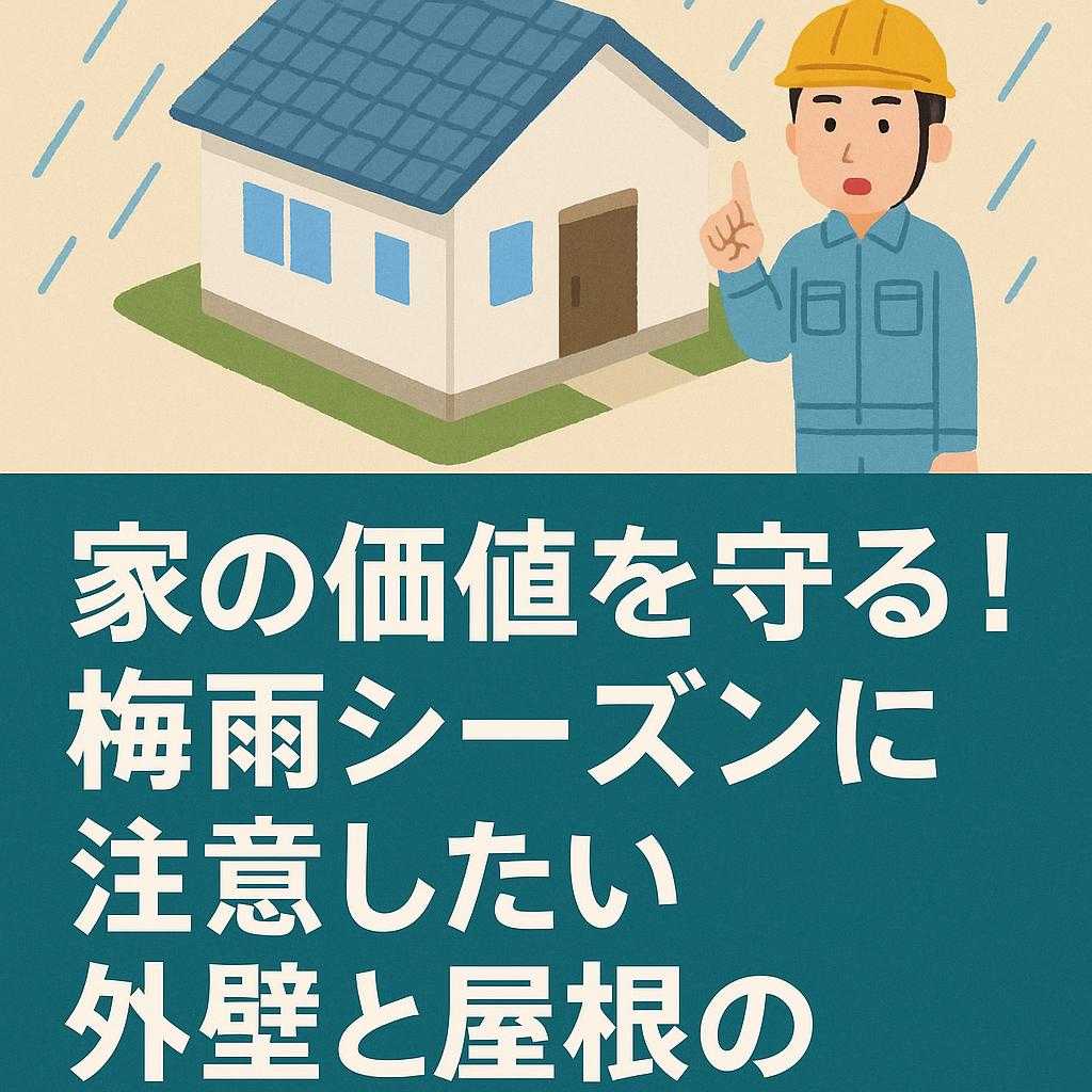 家の価値を守る!梅雨シーズンに注意したい外壁と屋根のメンテナンス