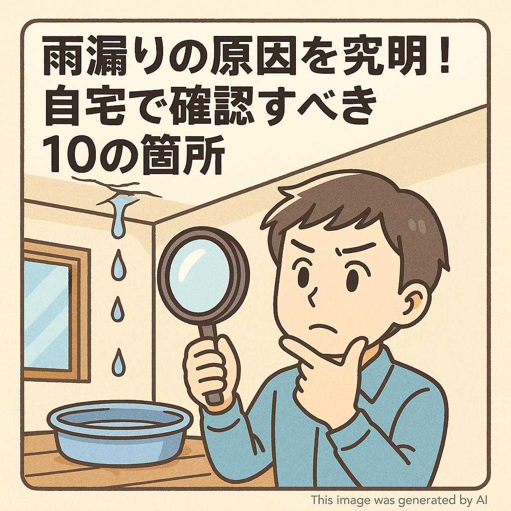 雨漏りの原因を究明!自宅で確認すべき10の箇所