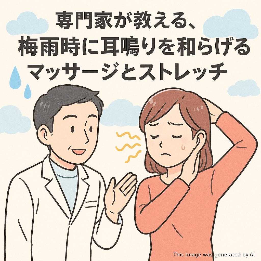 専門家が教える、梅雨時に耳鳴りを和らげるマッサージとストレッチ