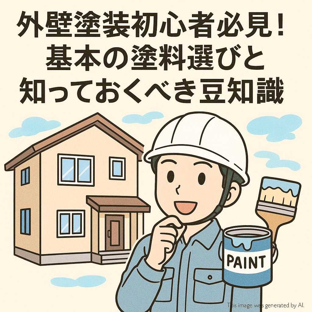 外壁塗装初心者必見!基本の塗料選びと知っておくべき豆知識