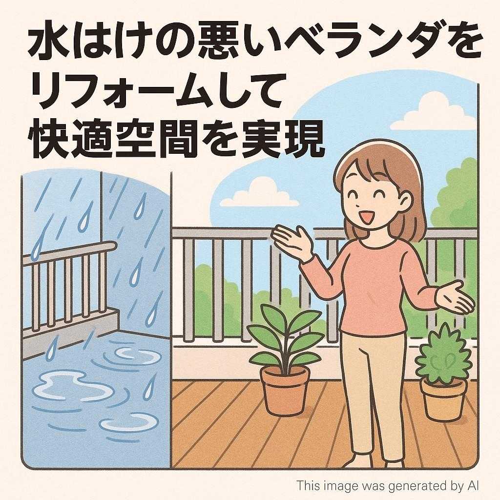 水はけの悪いベランダをリフォームして快適空間を実現