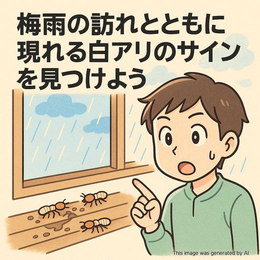 梅雨の訪れとともに現れる白アリのサインを見つけよう