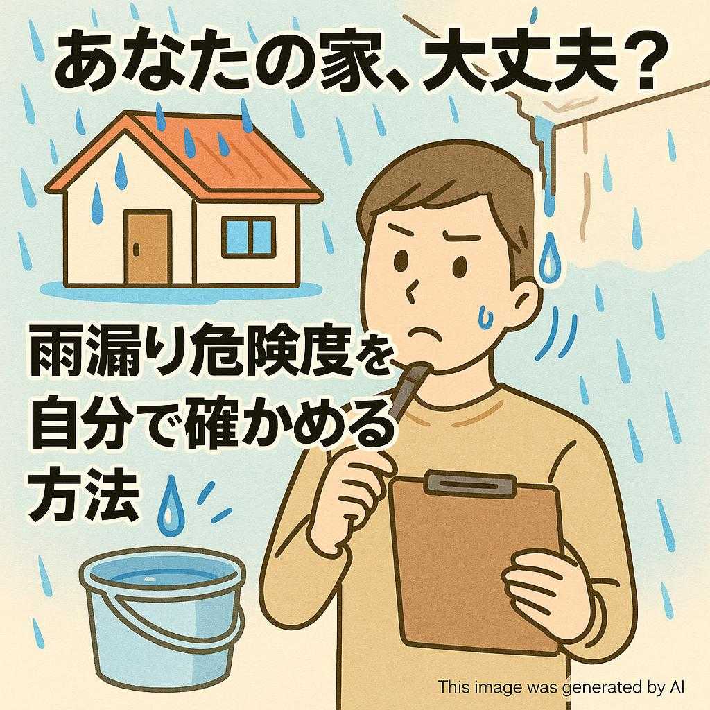あなたの家、大丈夫?雨漏り危険度を自分で確かめる方法