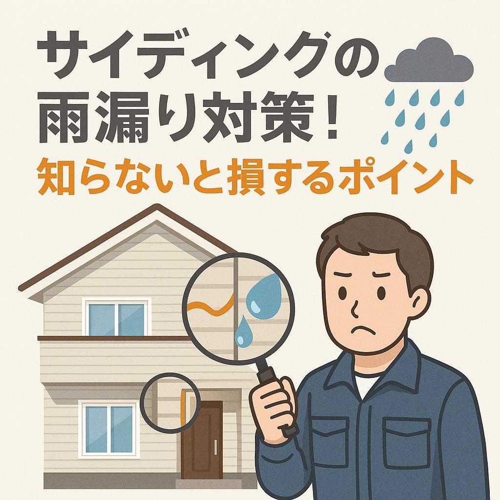 サイディングの雨漏り対策!知らないと損するポイント
