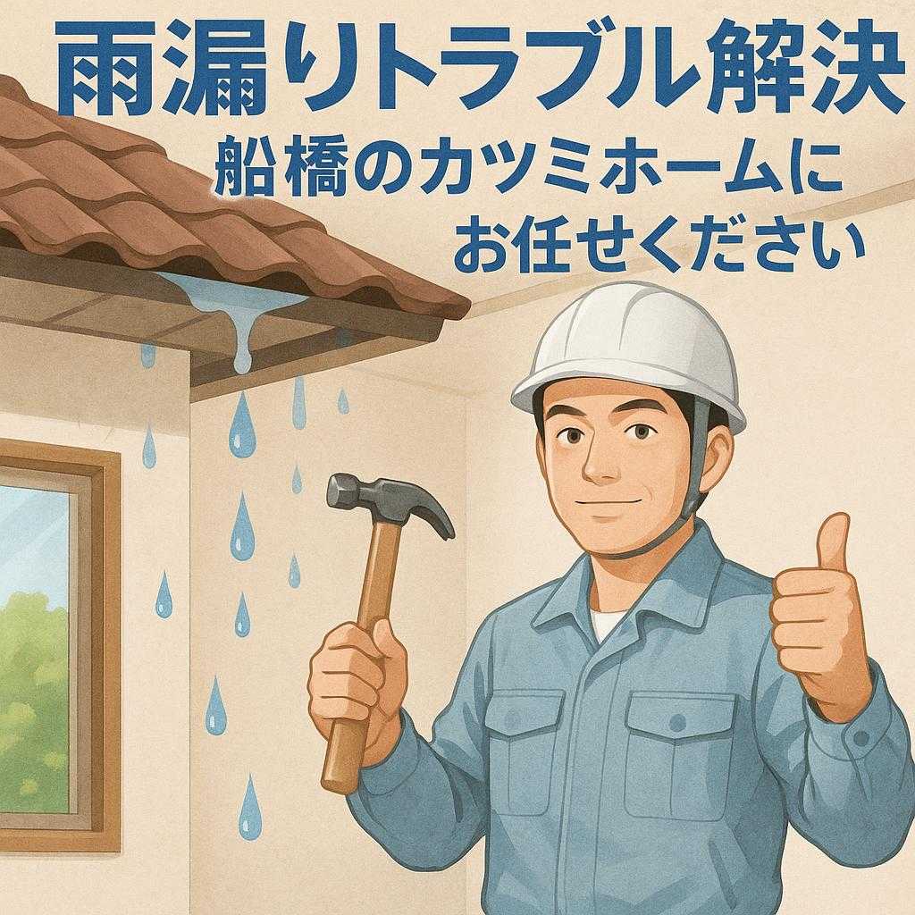 雨漏りトラブル解決!船橋のカツミホームにお任せください