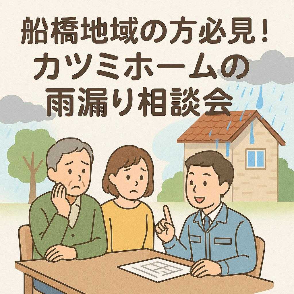 船橋地域の方必見!カツミホームの雨漏り相談会