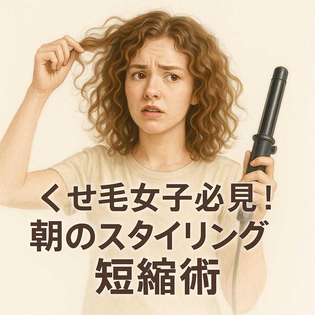 くせ毛女子必見!朝のスタイリング短縮術