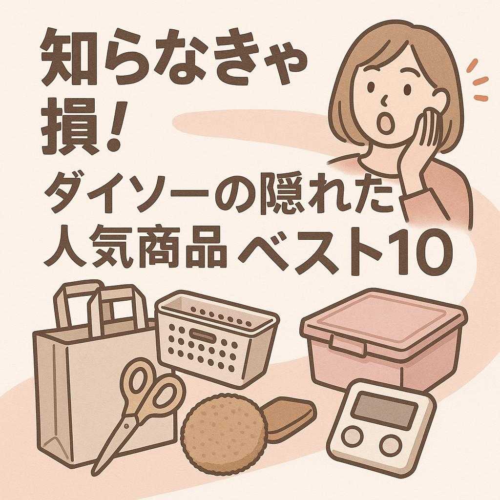 知らなきゃ損!ダイソーの隠れた人気商品ベスト10